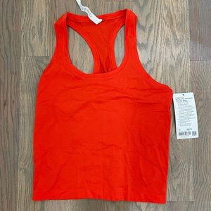 Swiftly Tech Racerback tank 2.0 race in solar orange